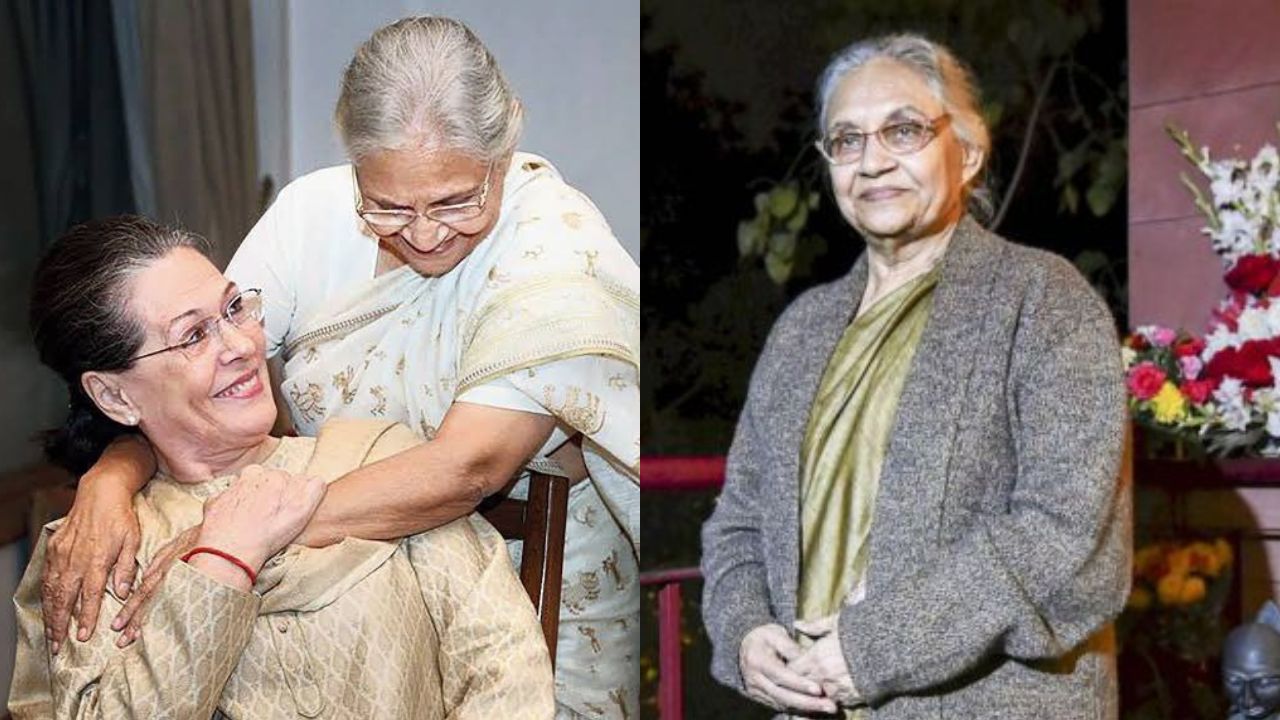 Sheila Dixit with Sonia Gandhi