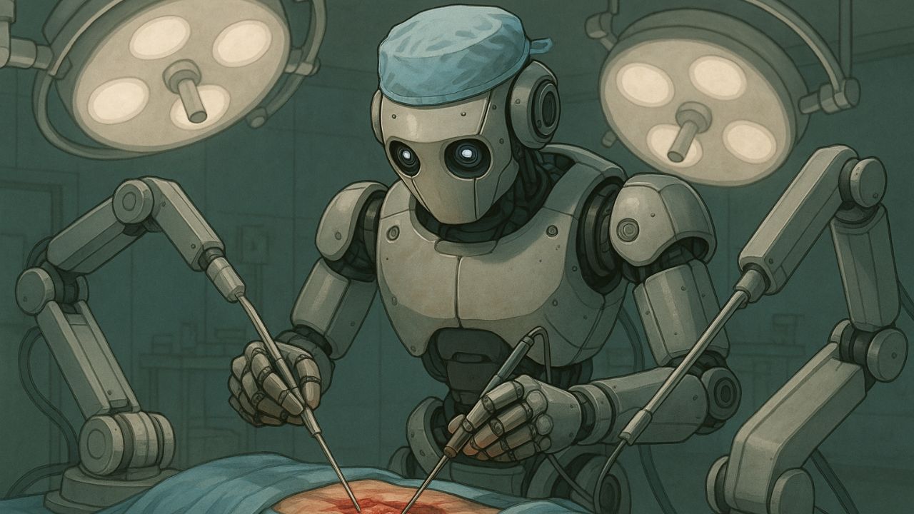 Image of robot doing surgery