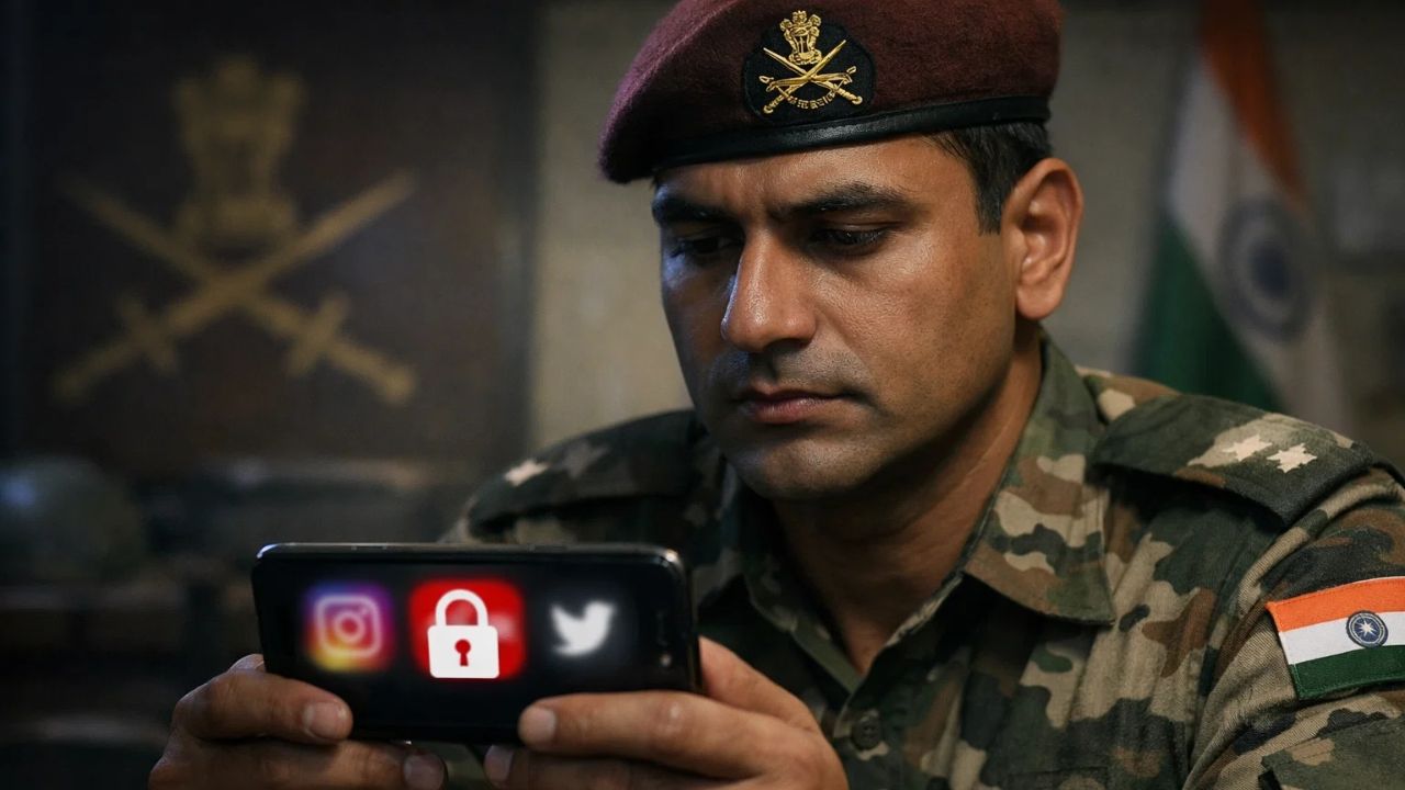 army jawan using social media
