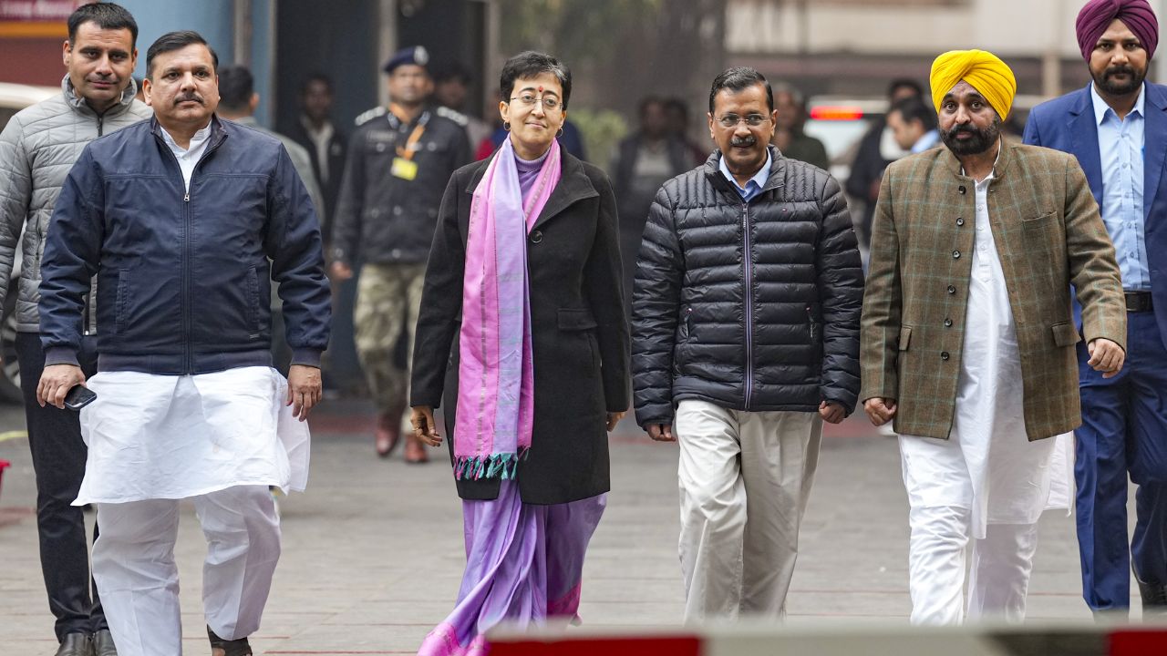 Delhi CM Atishi and Arvind Kejriwal