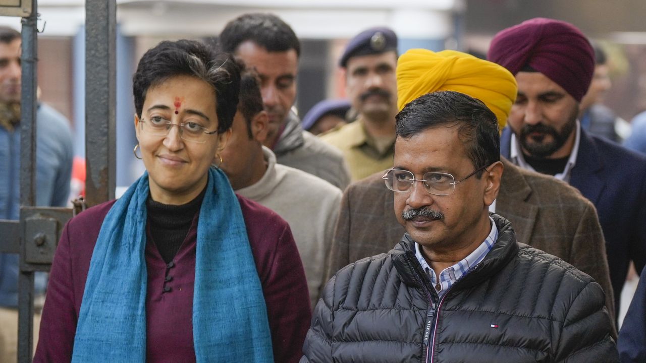 Atishi and Arvind Kejriwal