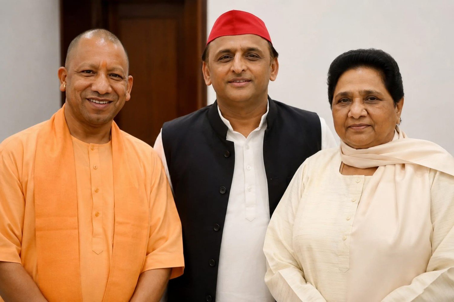 योगी आदित्यनाथ, अखिलेश यादव व मायावती, Photo Credit : Social Media