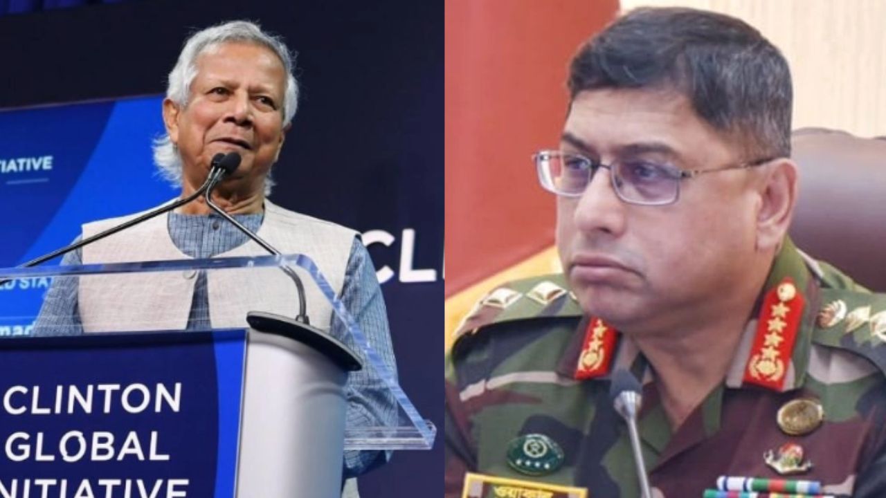 Muhammad Yunus and Army Chief waker-uz-zaman.