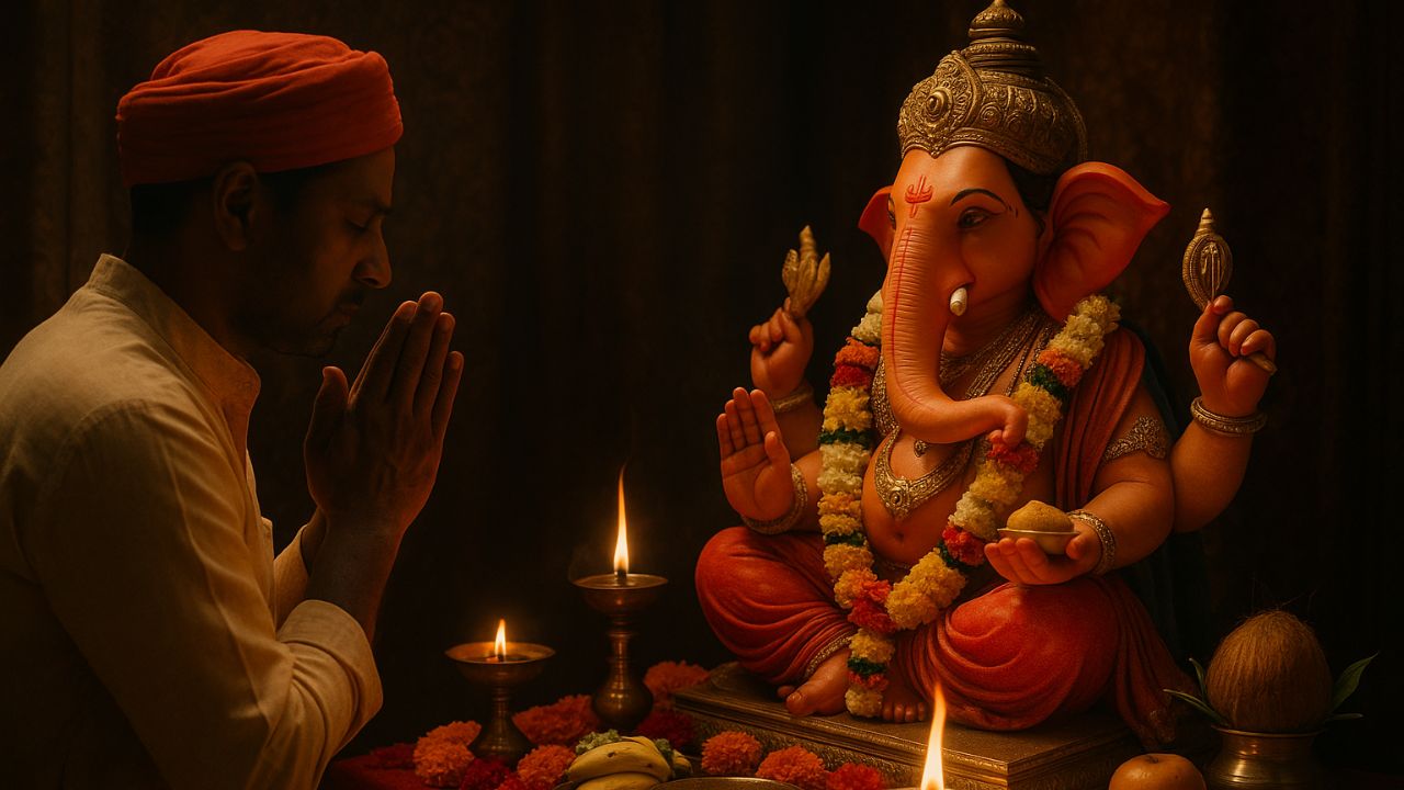 AI Image of Bhagwan Ganesh Puja