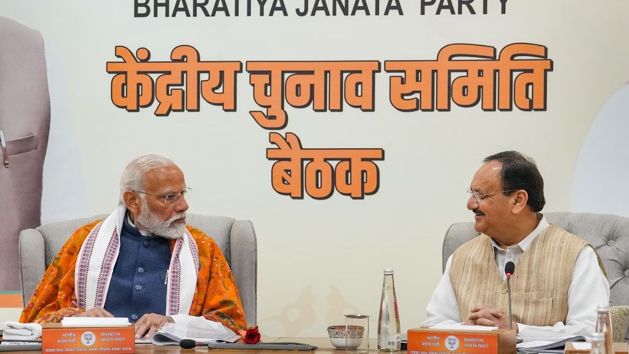 PM Modi and JP Nadda। Photo Credit: PTI