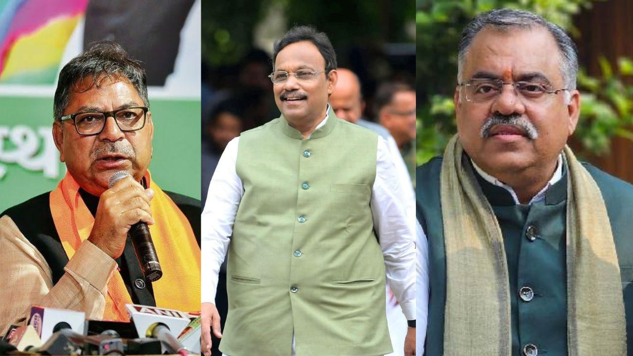 satish poonia, vinod tawde and tarun chugh