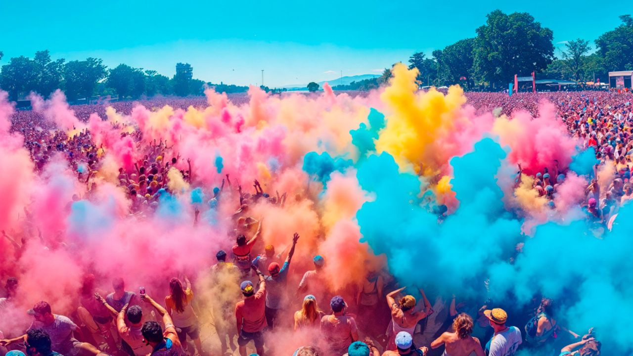 Image of Holi in Braj