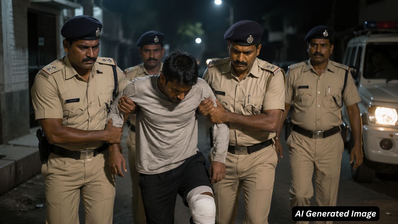 ai generated image of a man being arrested