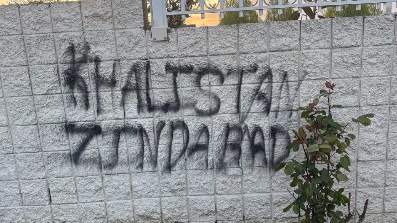 Image of pro-Khalistan slogan canada