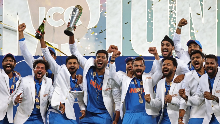 Team India Champions Trophy Winning Celebration