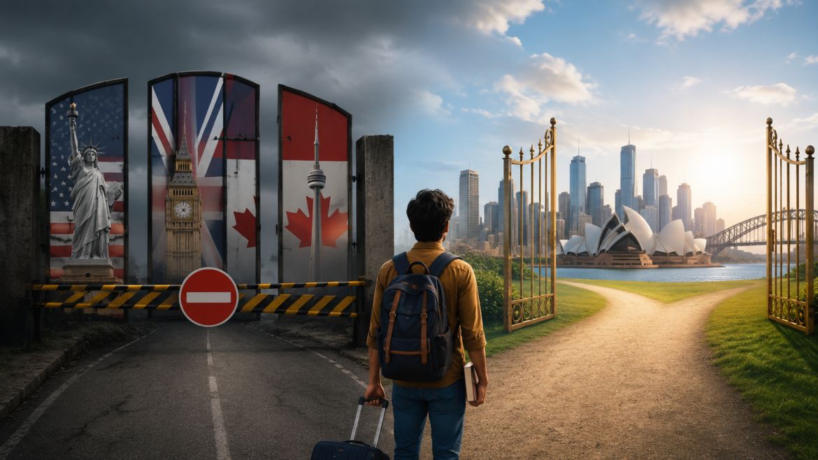  AI Generated Image of student going to foreign country