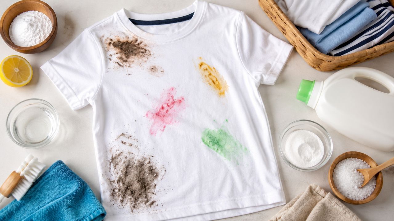 home remedies for removing stains in children clothes