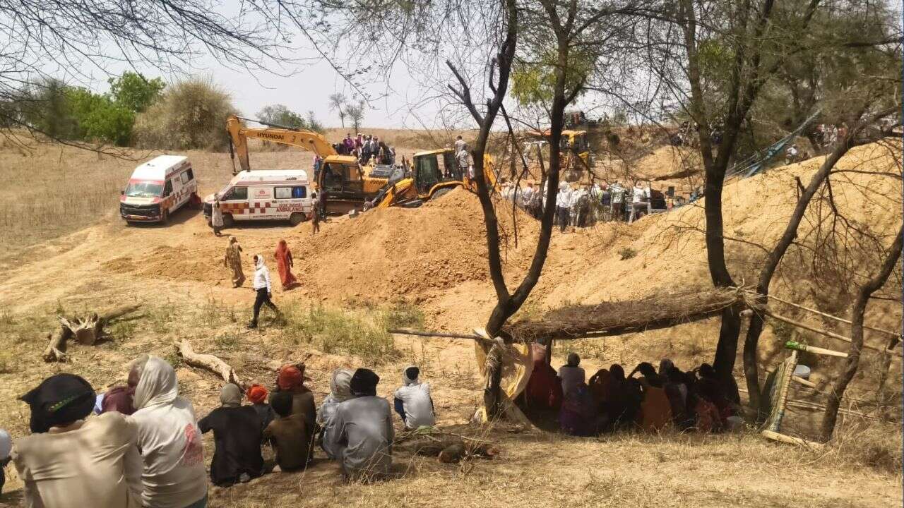 collapse of soil in a well
