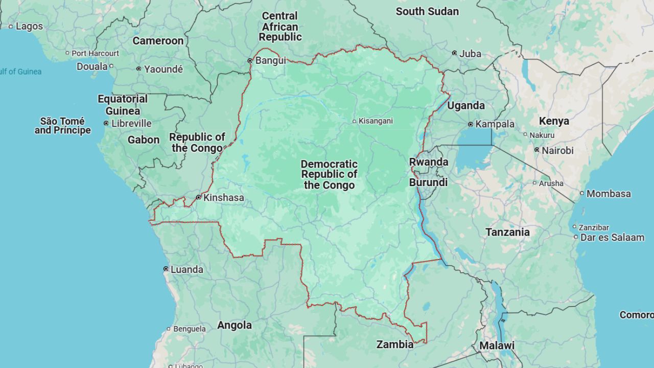 dr congo map