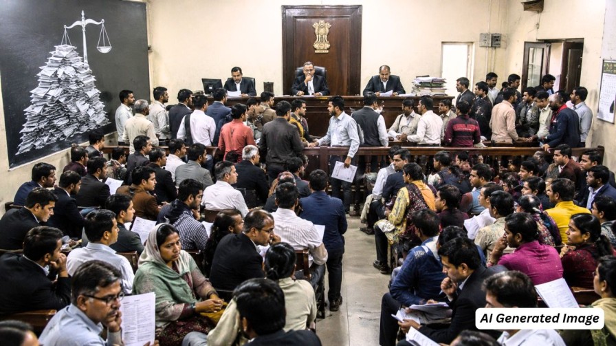 ai generated image of court