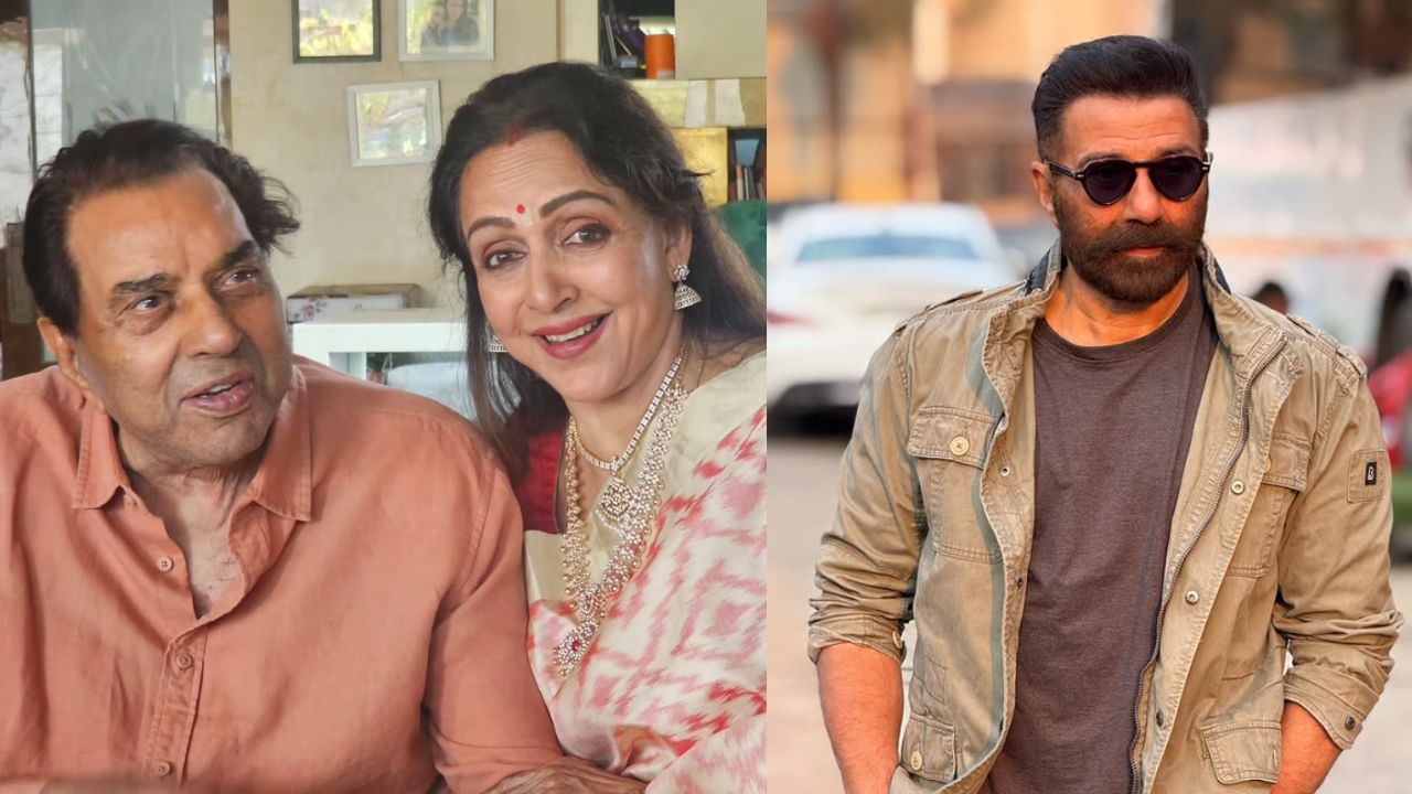 Dharmendar, hema malini and sunny deol