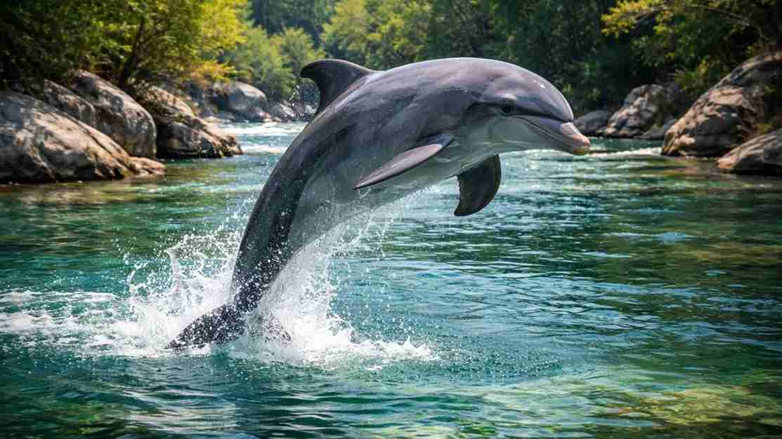 डॉल्फिन का प्रतीकात्मक चित्र । Photo Credit: AI Generated