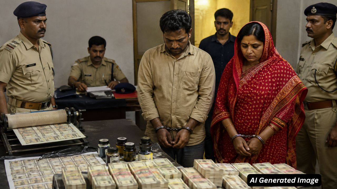 ai generated image of a couple arrested