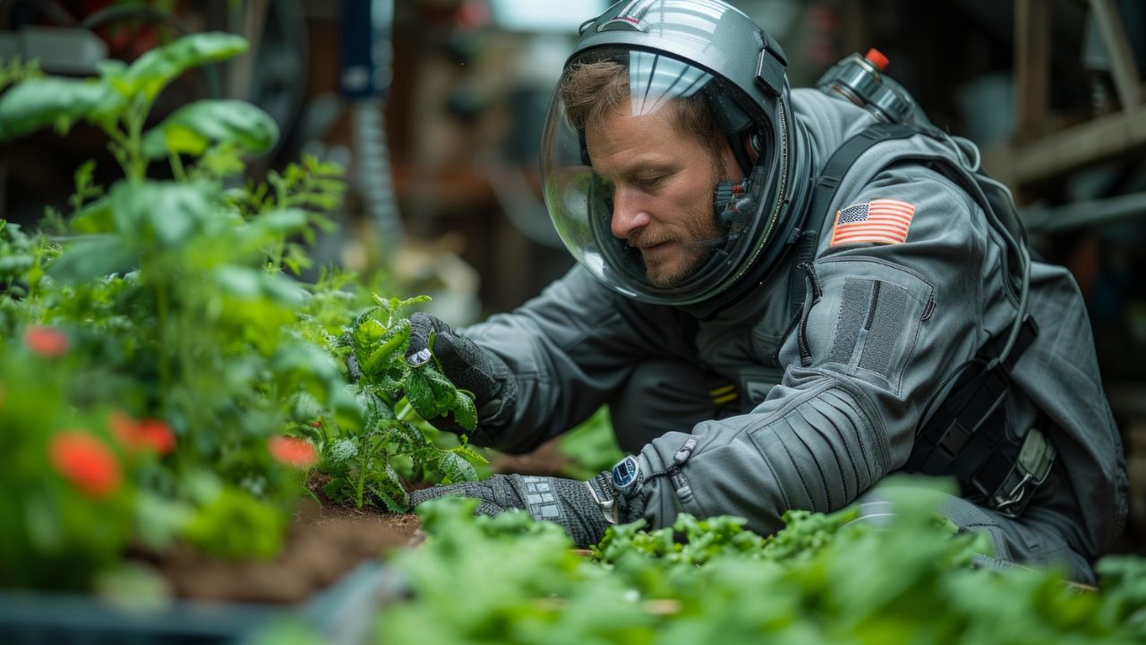 AI image of farming in Space