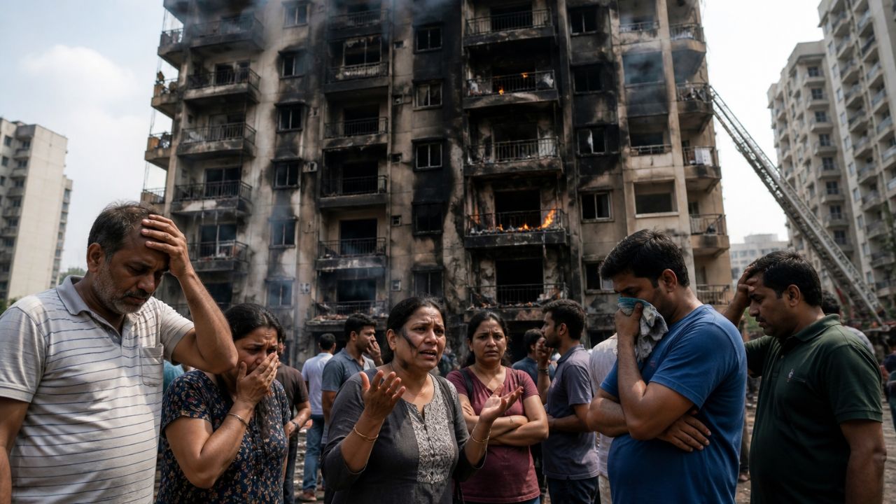 ai generated image of fire accident