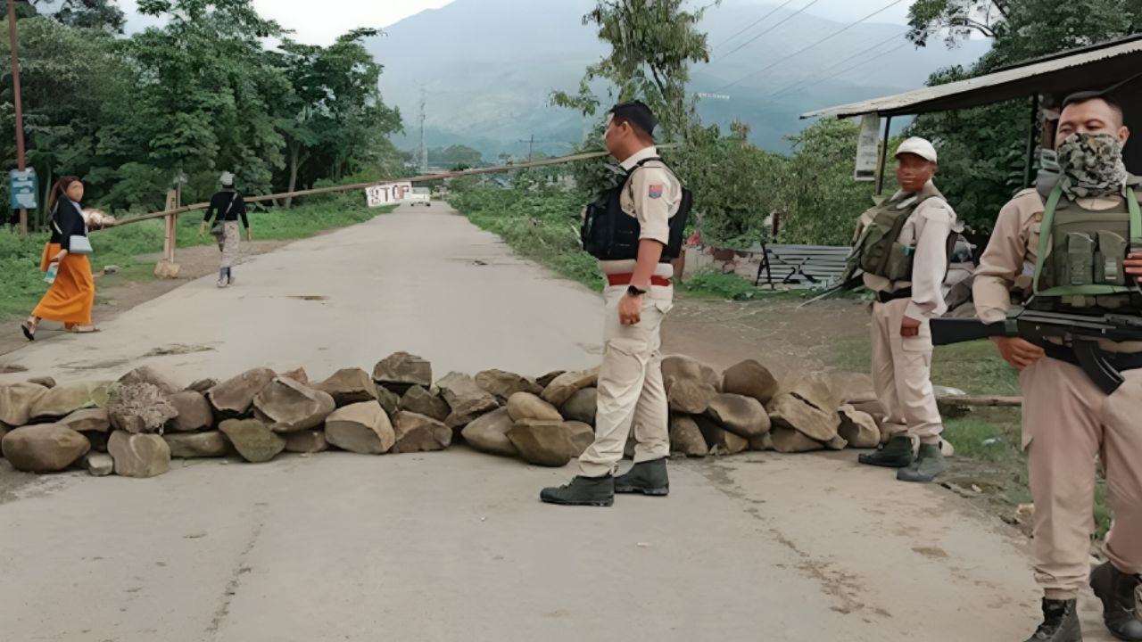 Bishnupur violence, Photo Credit: ANI