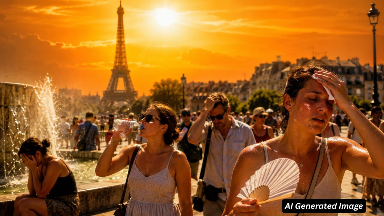 ai generated image heatwave in france