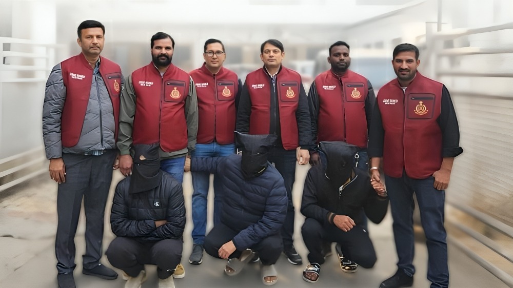 gurugram culprits arrested । Photo Credit: X/@DelhiPolice