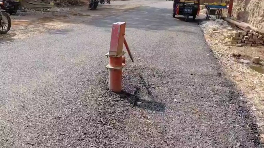 handpump on the road