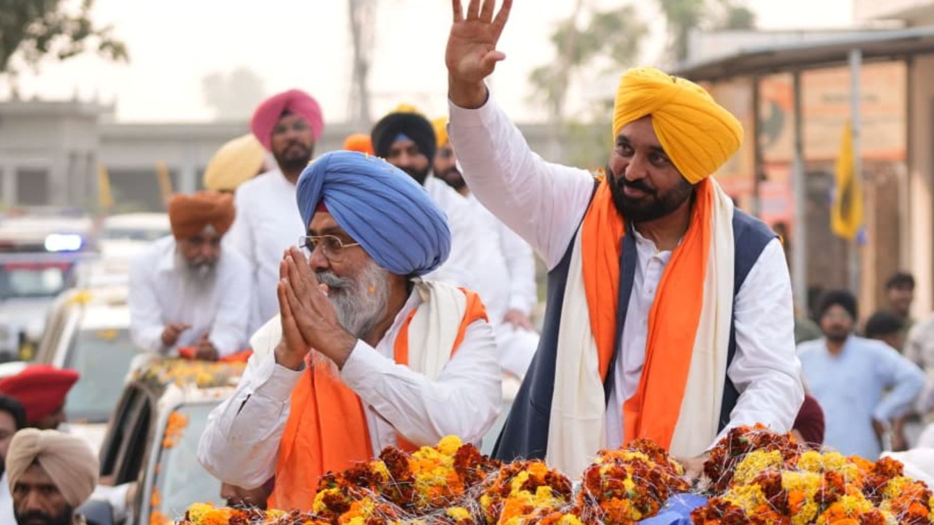 Bhagwant Mann at a show in Tarn Taran