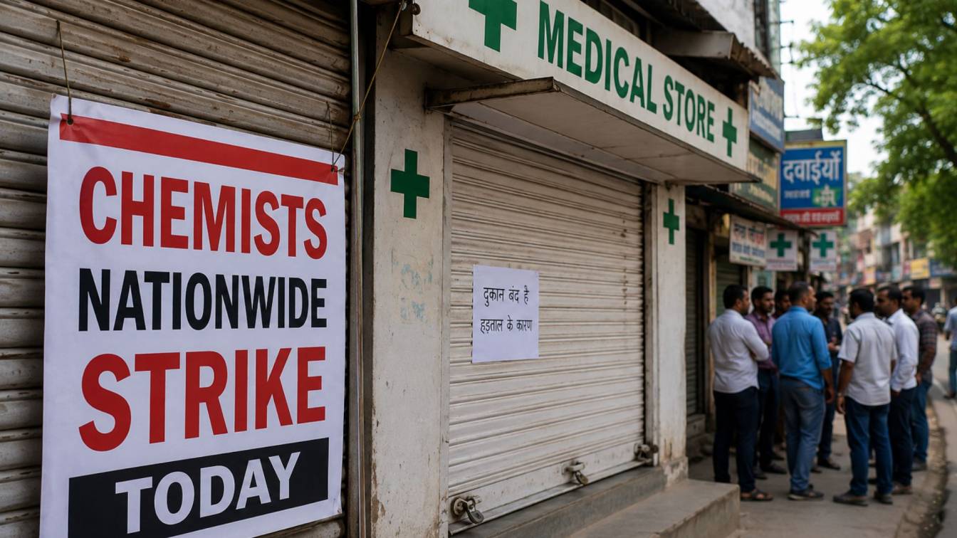 Chemists shops shut down 