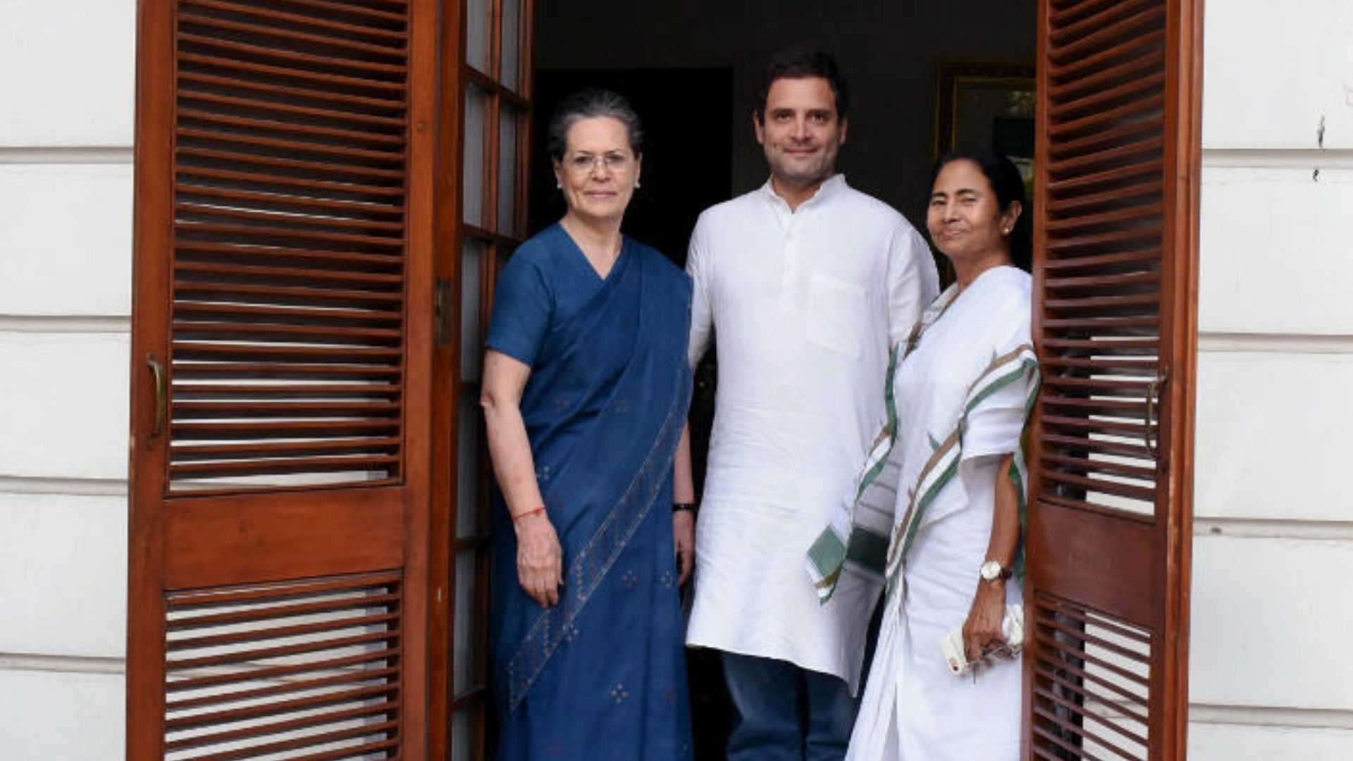 Mamata Banerjee With Sonia and Rahul Gandhi
