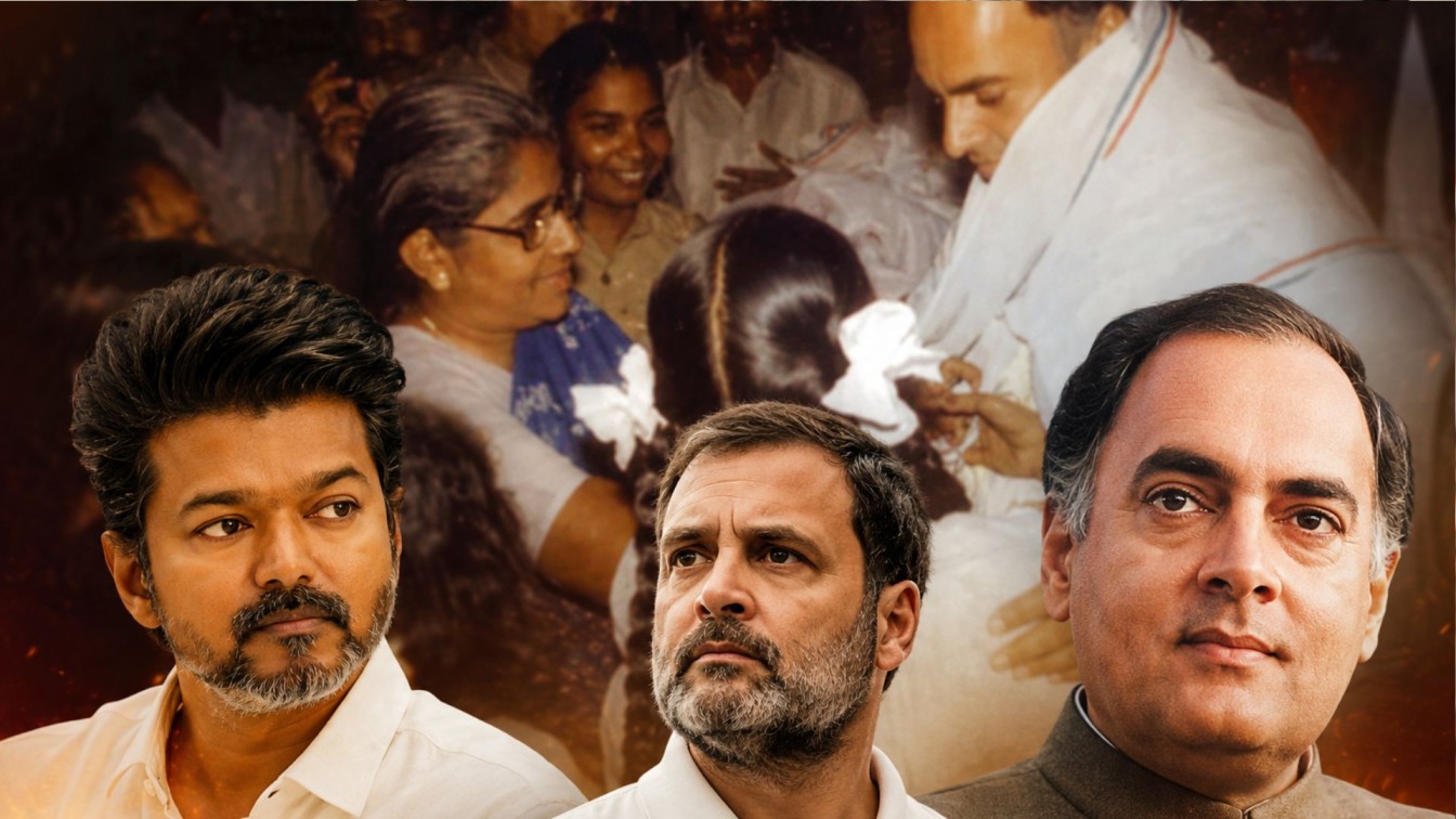 Rajiv gandhi, Rahul Gandhi and CM Vijay