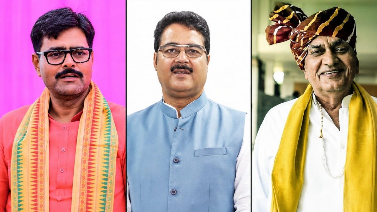 MLAs Abhay Singh, Rakesh Pratap Singh, and Vinod Chaturvedi