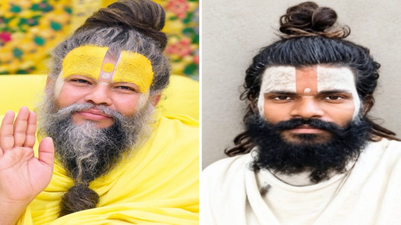 प्रेमानंद महाराज व मृतक शिष्य रसिक दुलारी उर्फ दीपक लोधी, Photo Credit : Social Media