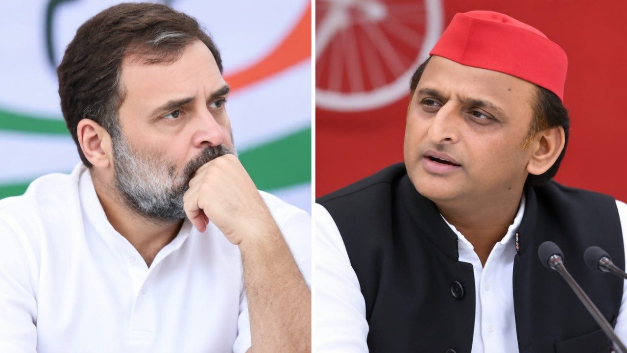 राहुल गांधी और अखिलेश यादव, Photo Credit: Congress-SP/X