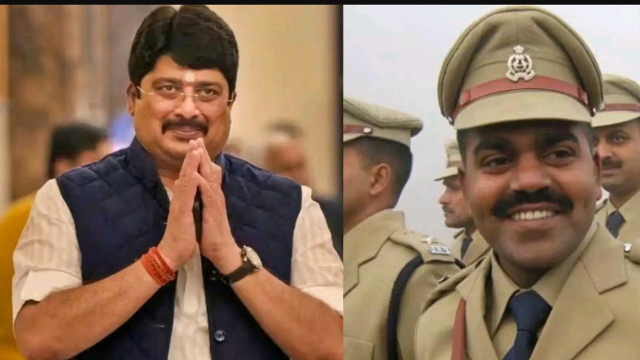 राजा भैया व मृतक सीओ जिआउल हक, Photo Credit : Social Media