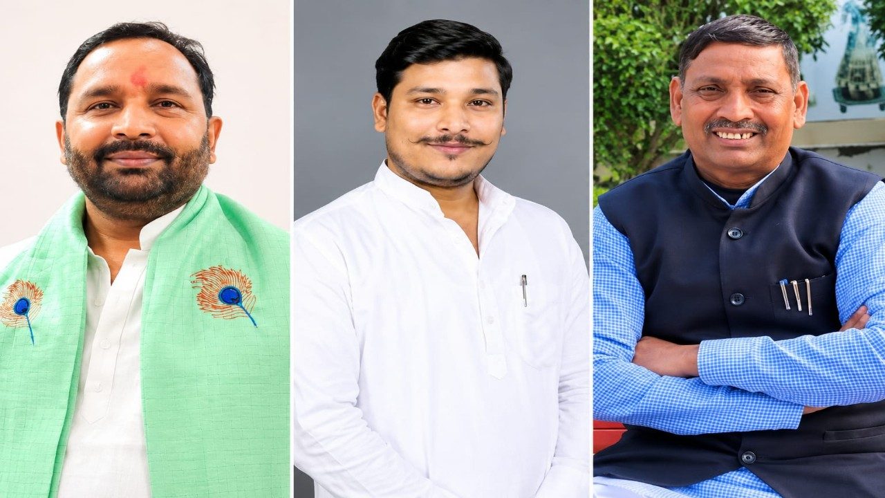 Former MLA Sinod Kumar Shakya, Kushagra Sagar, former MP Dhamendra Kashyap,