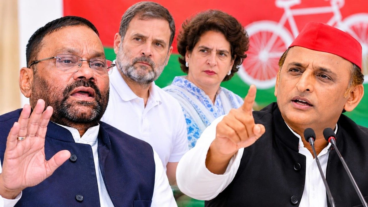 Swami prasad maurya and Akhilesh Yadav