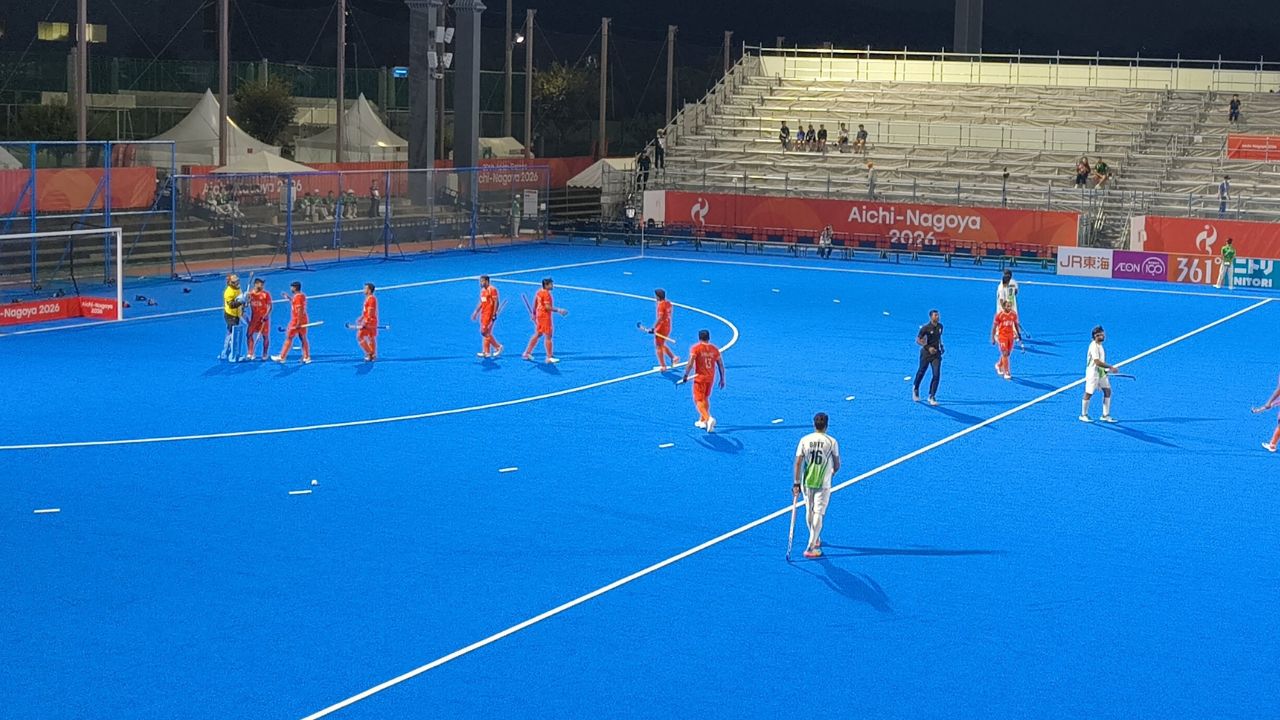 asian games me पाकिस्तान के खिलाफ खेलती भारतीय hockey टीम