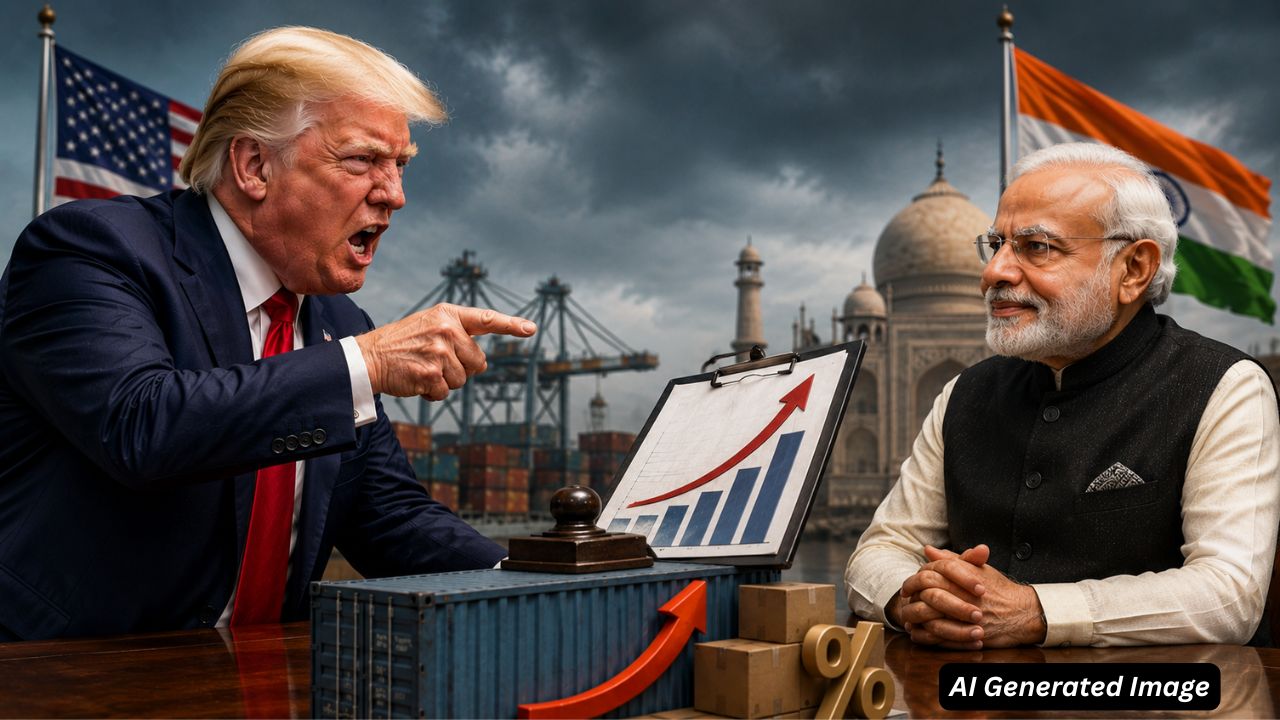 ai generated image of modi and trump