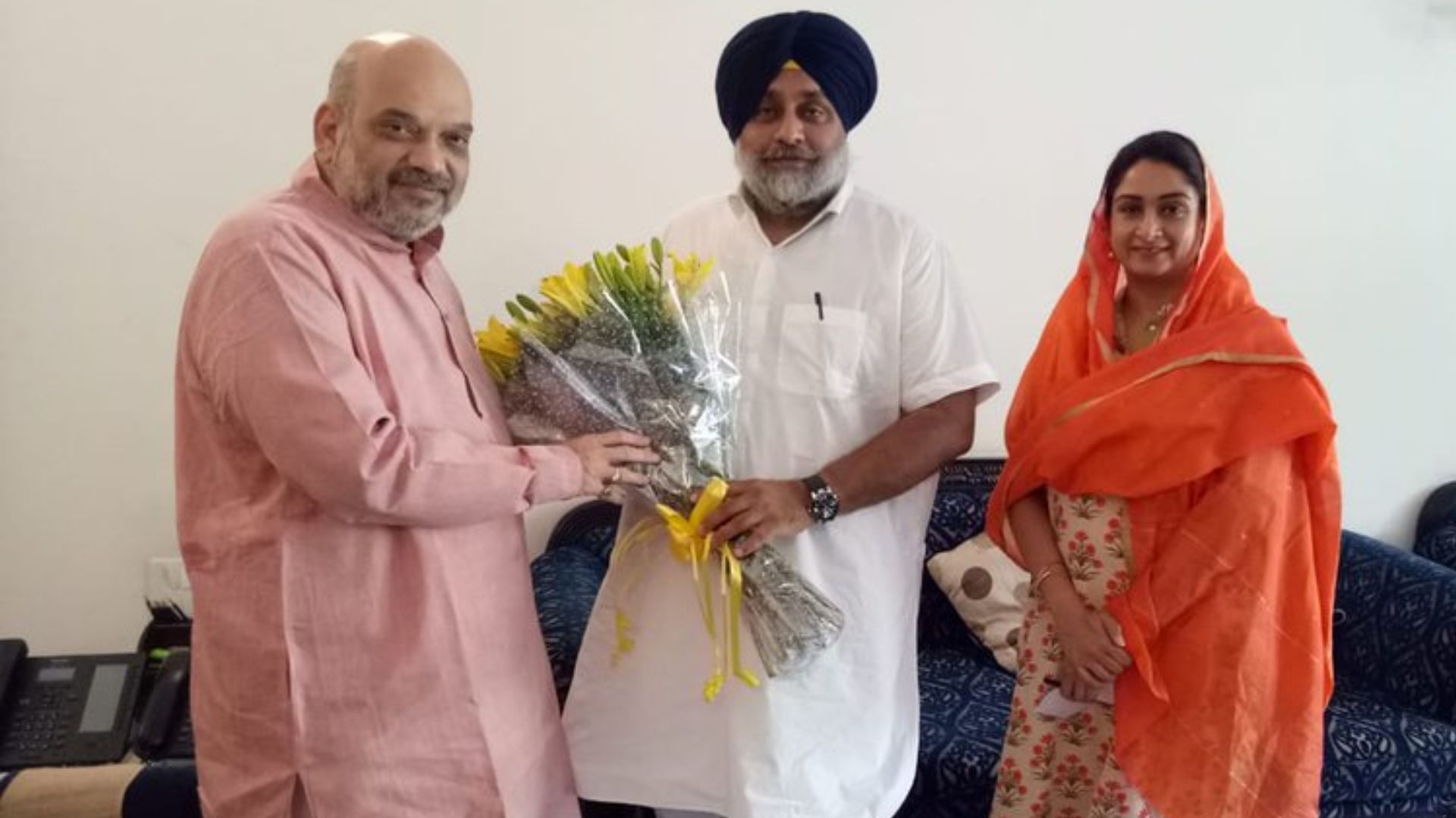 Amit Shah and Sukhbir Singh Badal