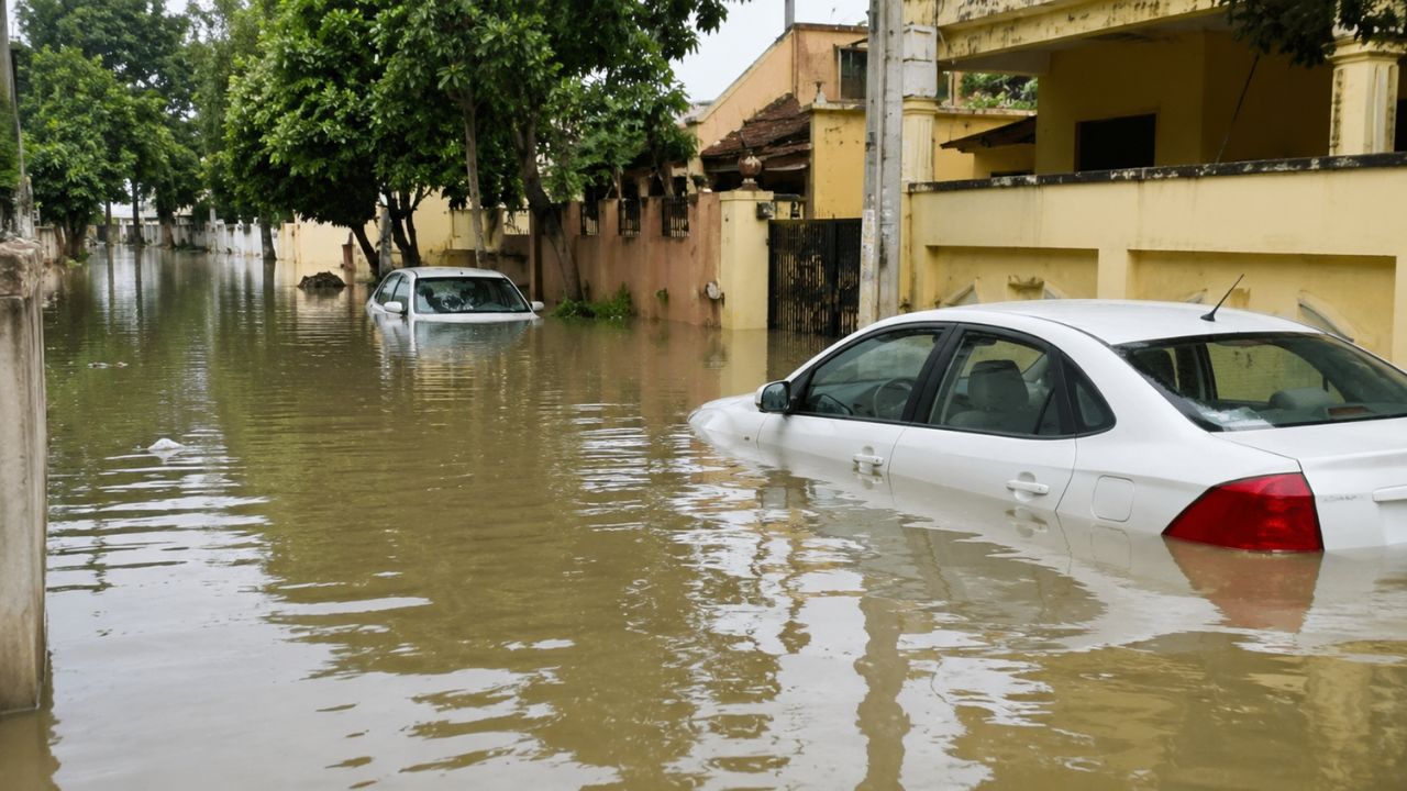 AI generated image of flood damage
