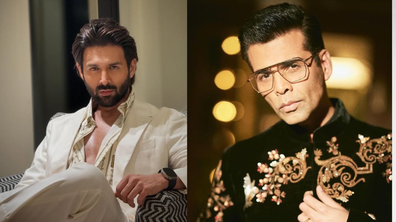 Kartik aaryan and Karan Johar