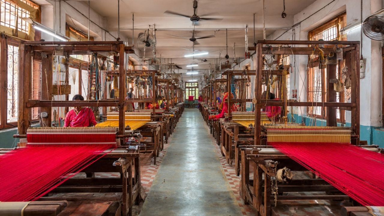 representative image of a loom workshop