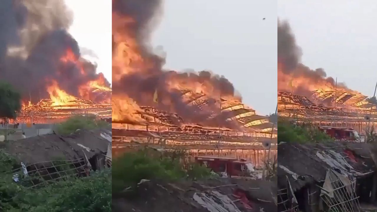 Ayodhya massive fire broke in mahayagya pandal