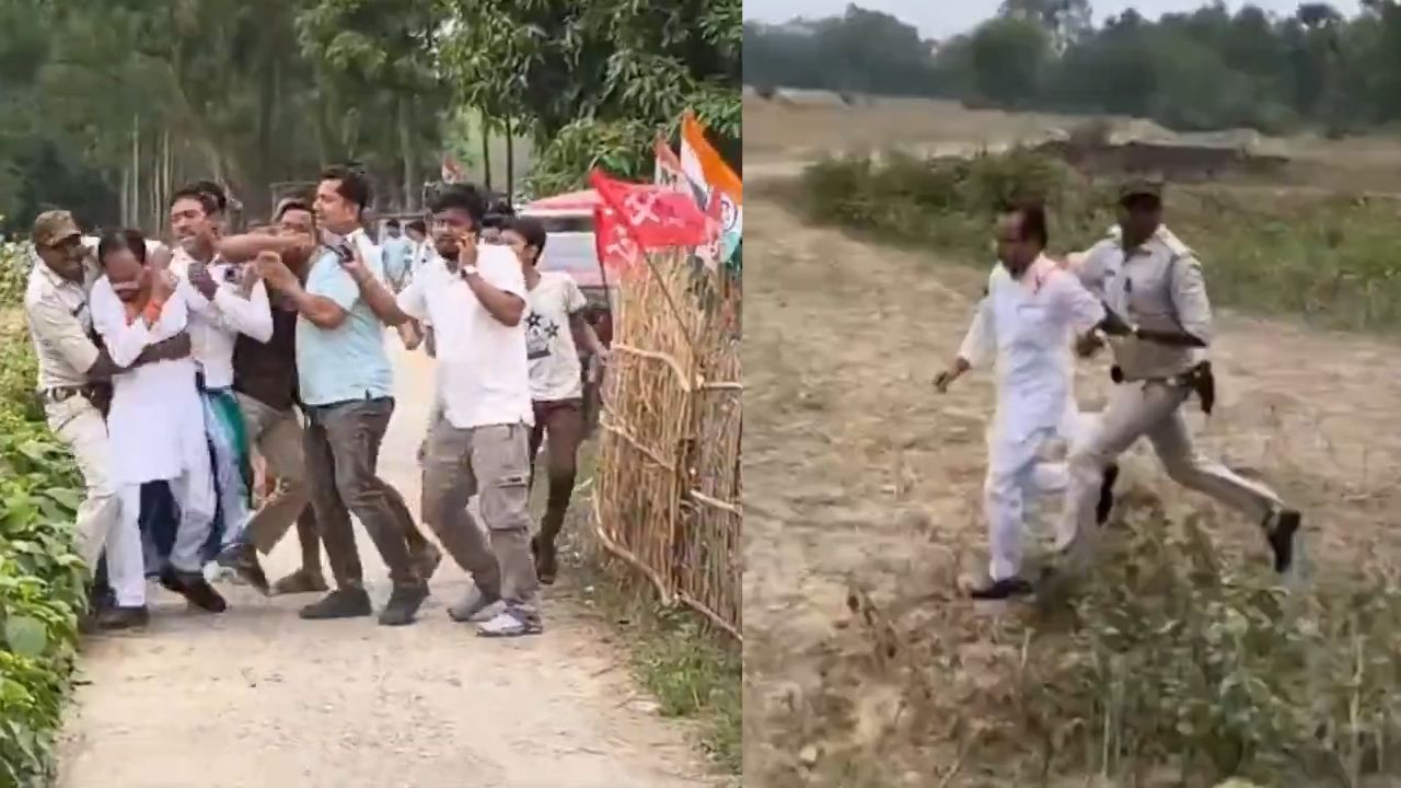 TMC attacked Kumarganj BJP candidate Subhendu Sarkar