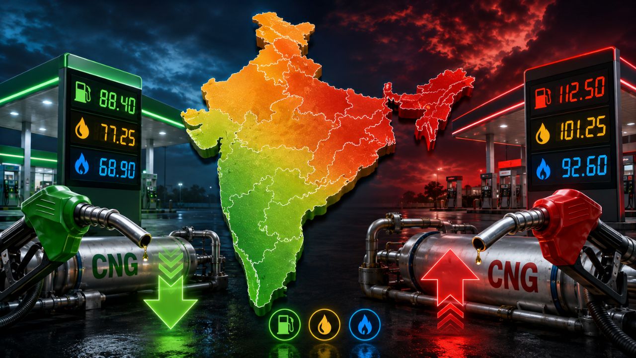 representative image of India Map Petrol, diesel, CNG