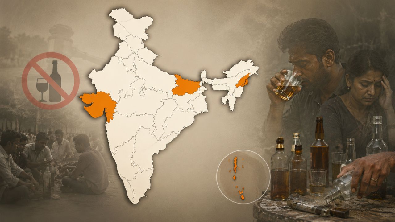representative image of Alcohol consumption status in dry state