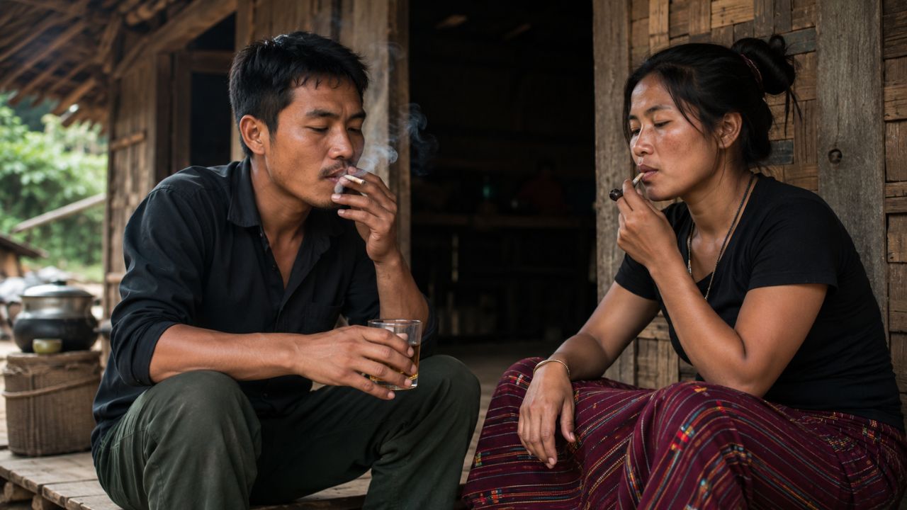 representative image of tobacco use and alcohol consumption