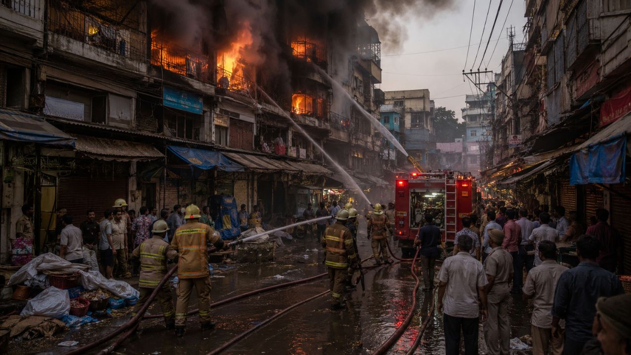 representative image of fire accident scene
